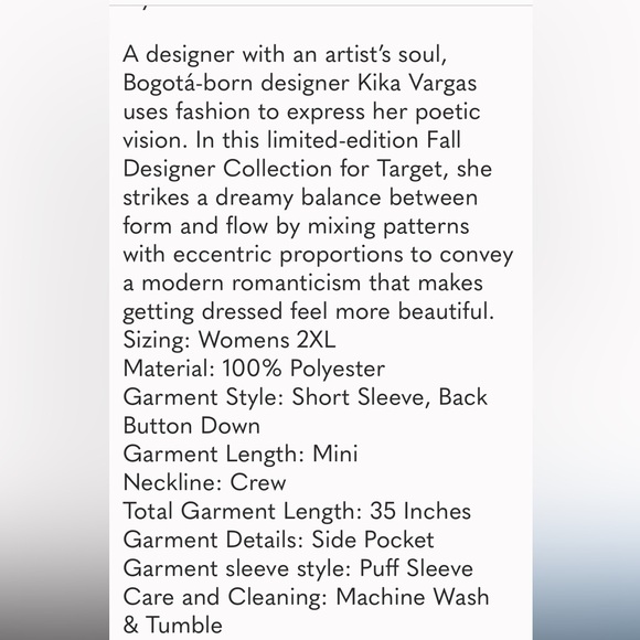 NWT Kika Vargas /Target Jacket
Yellow Floral Print Collarless
Slit Pockets - Picture 10 of 11